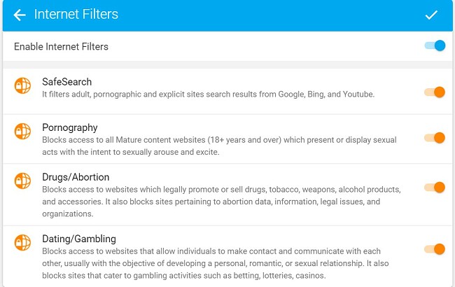 FamilyTime web filter