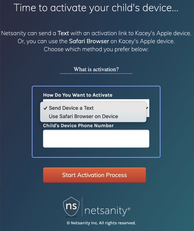 Option to access kid's devices